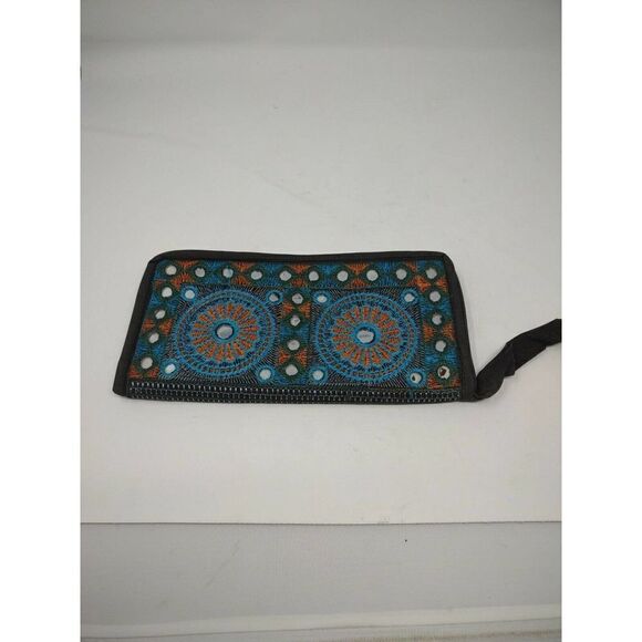 Decorative Mirrored Clutch Purse Measures 10 x 5 inches Multicolor Unique item - Picture 3 of 5